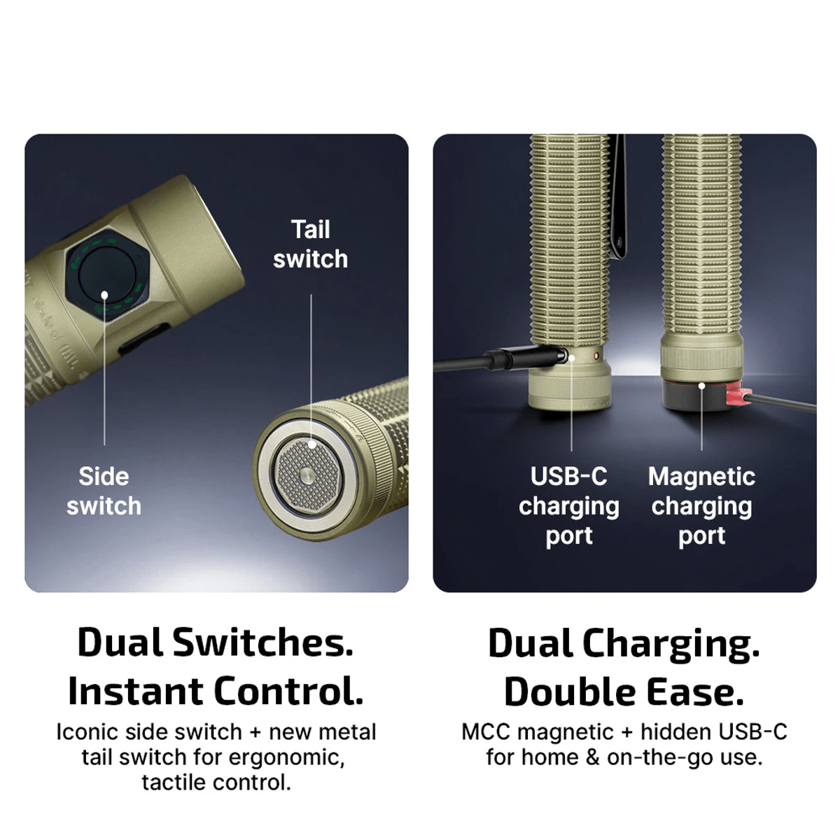 OLIGHT Baton Ultra Dual Switch MCC USB-C Charging Flashlight