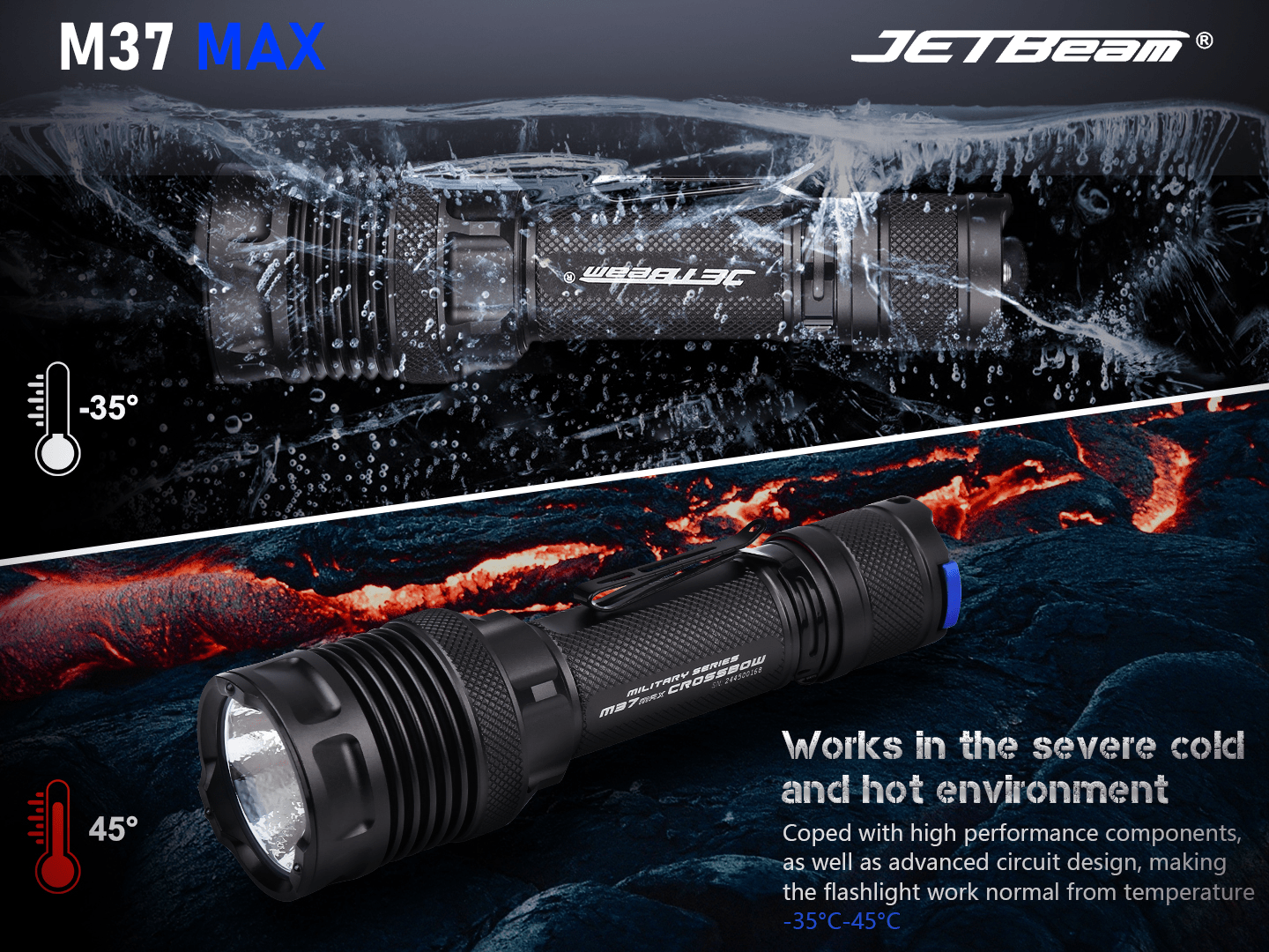 JETBEAM M37 Max Cold and Heat Resistant Performance