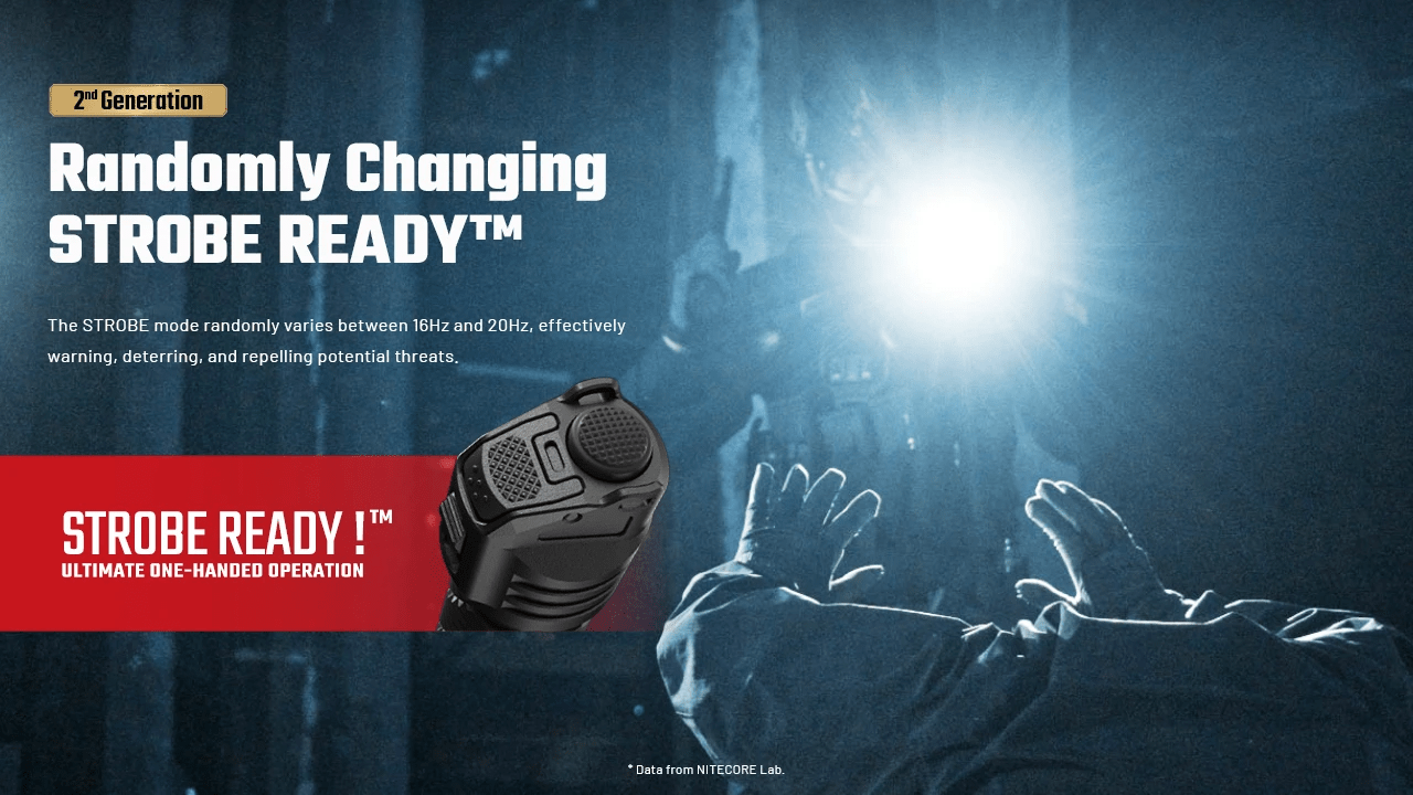 NITECORE P27iX STROBE READY Variable Frequency Strobe Mode