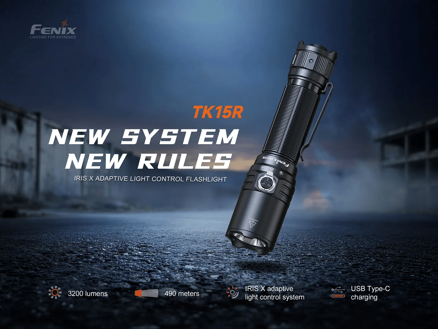 Fenix TK15R IRIS X Adaptive Light Control Flashlight