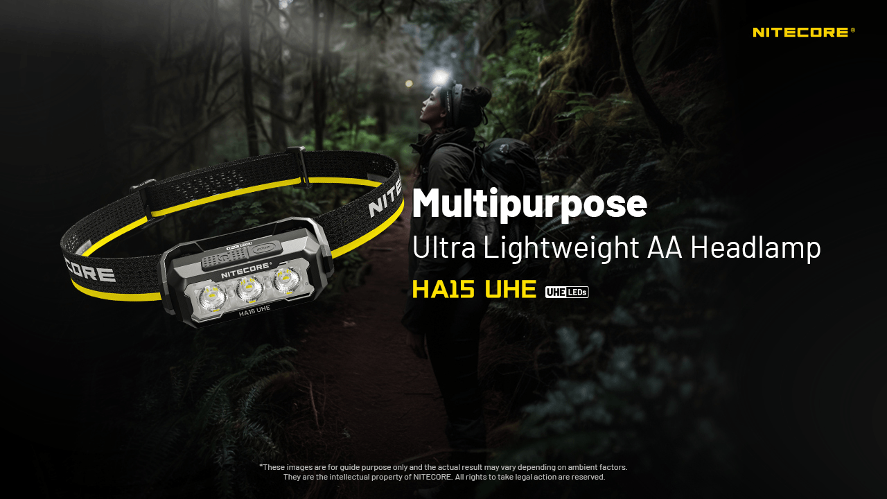 Nitecore HA15 UHE Multipurpose AA Headlamp in Outdoor Environment