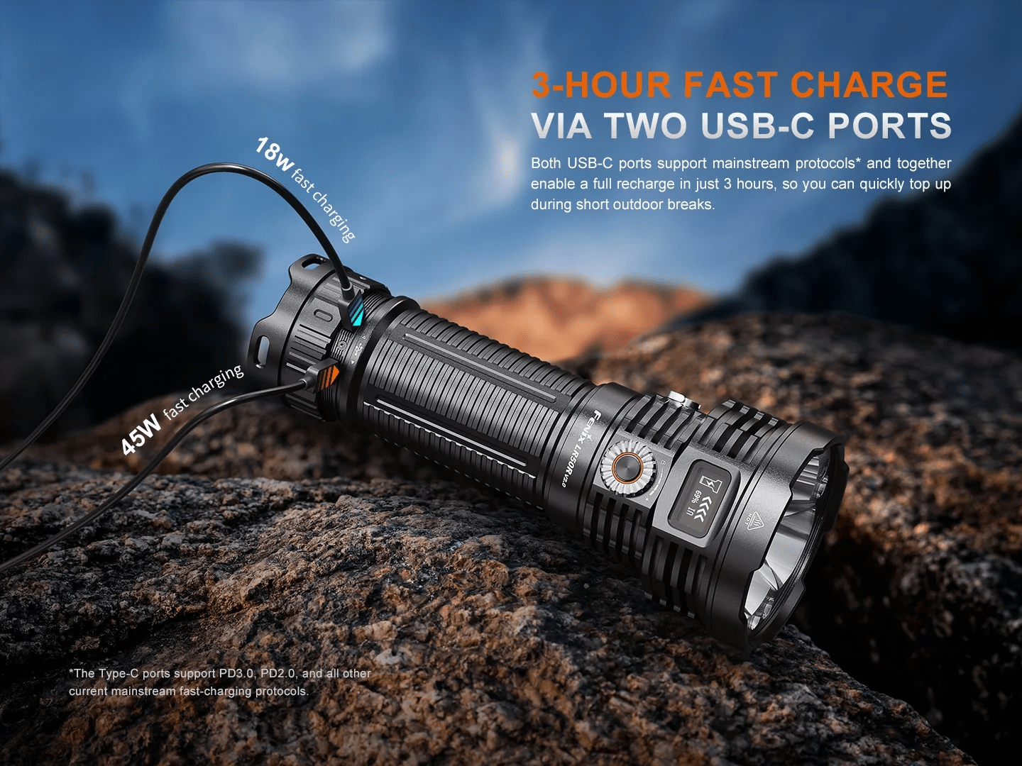FENIX LR50R V2.0 IP68 Waterproof Caving Flashlight