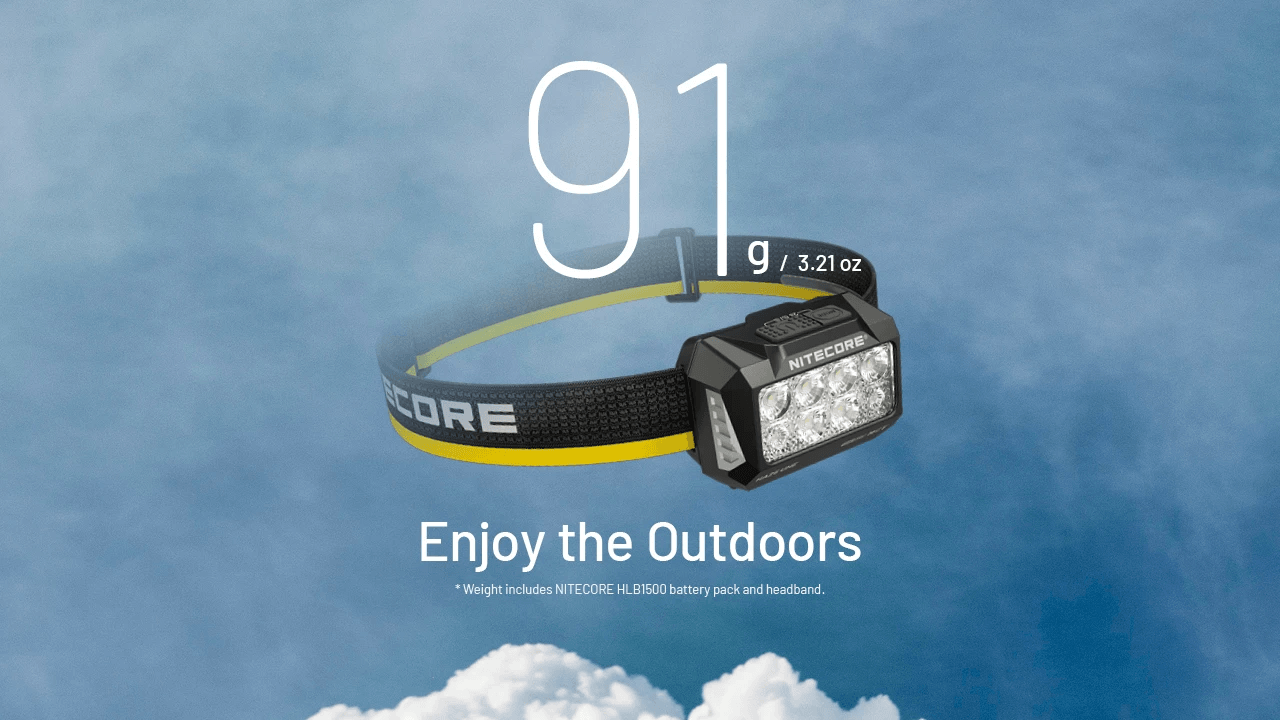 NITECORE HA25 UHE 91g Ultra Lightweight Structural Construction