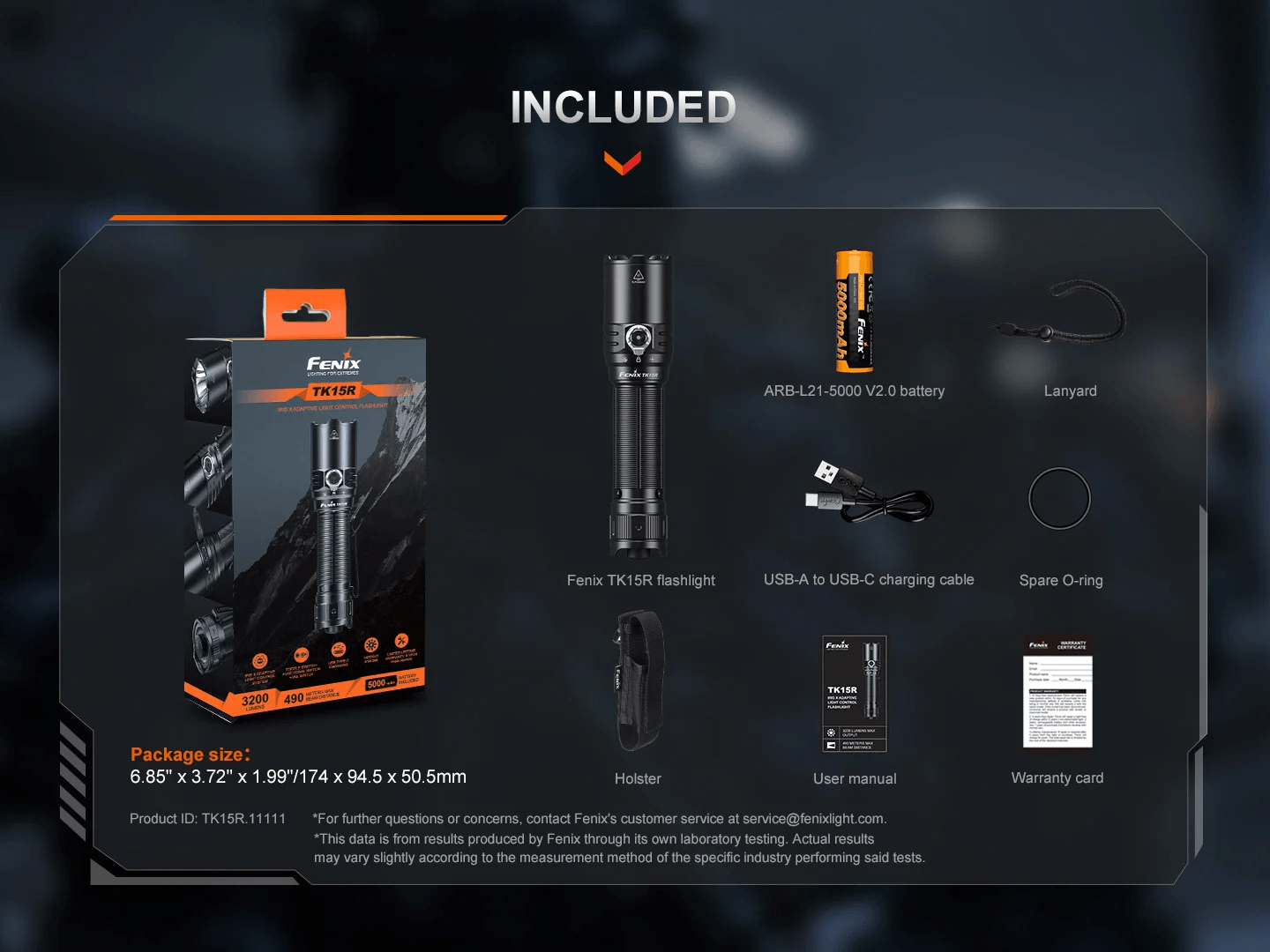 Fenix TK15R Lockout Duty Mode Tactical Flashlight