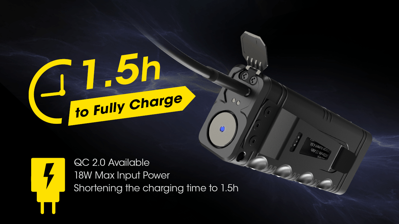 NITECORE TM12K Dual Side Buttons and Tail Switch UI Info
